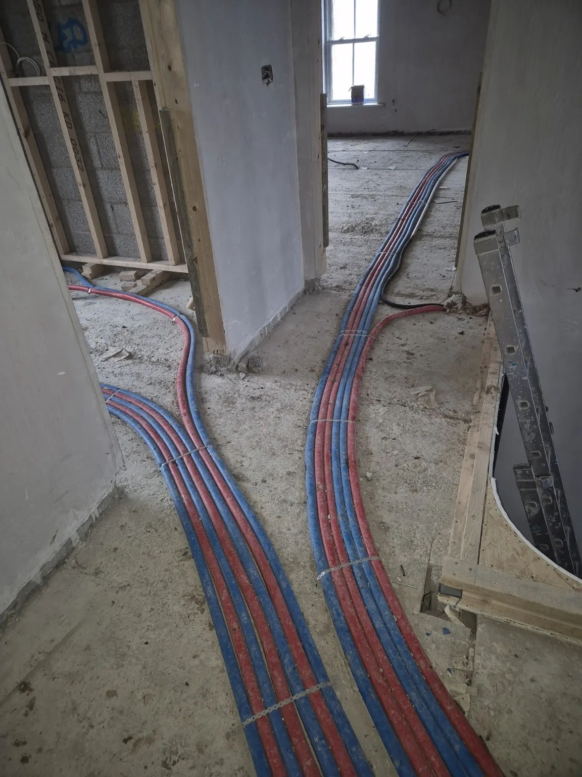 First fix plumbing on a new build in County Down